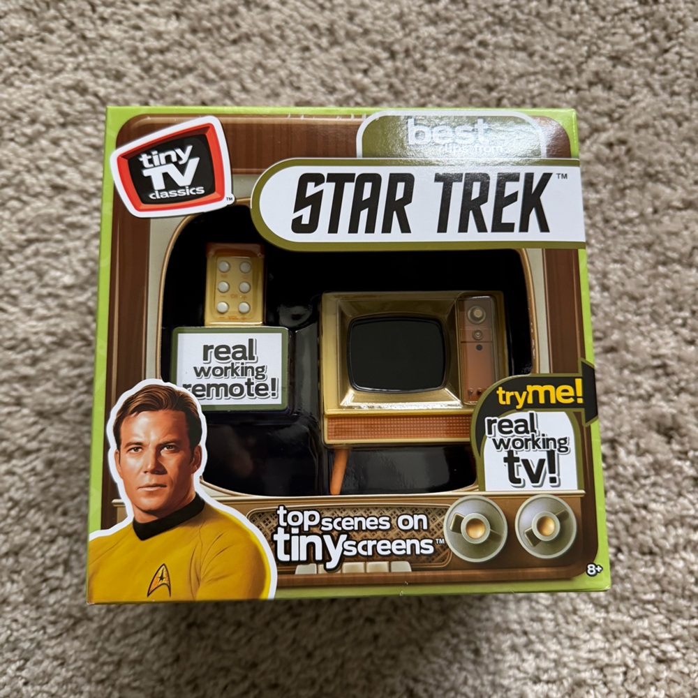 Tiny TV Classics Star Trek Edition Collectible Toy Top Star Trek Scenes- New